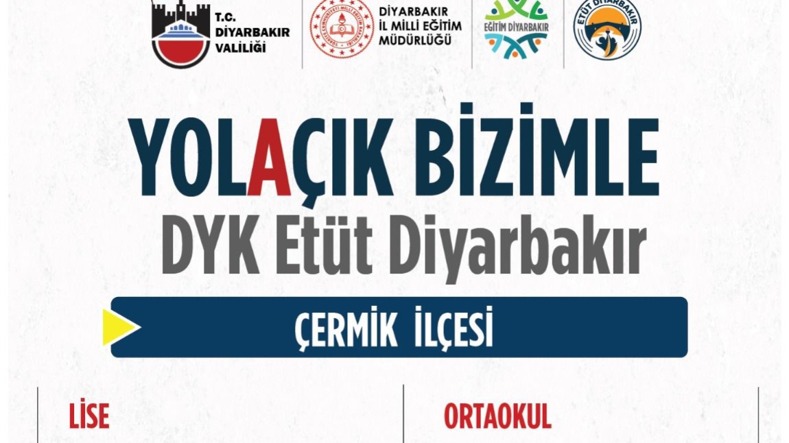 2024/2025 EĞİTİM ÖĞRETİM YILI ÇERMİK İLÇESİ DYK MERKEZLERİ